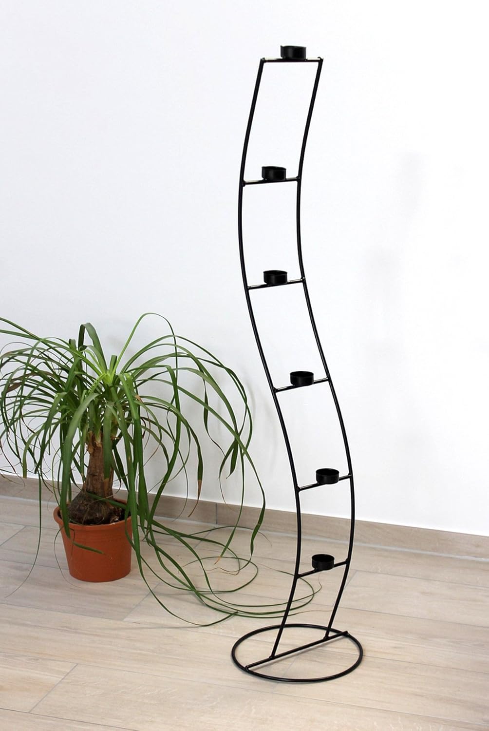 Teelichthalter SW102 aus Metall 120 cm Kerzenleuchter Kerzenhalter Kerzenständer Teelichtständer Tee