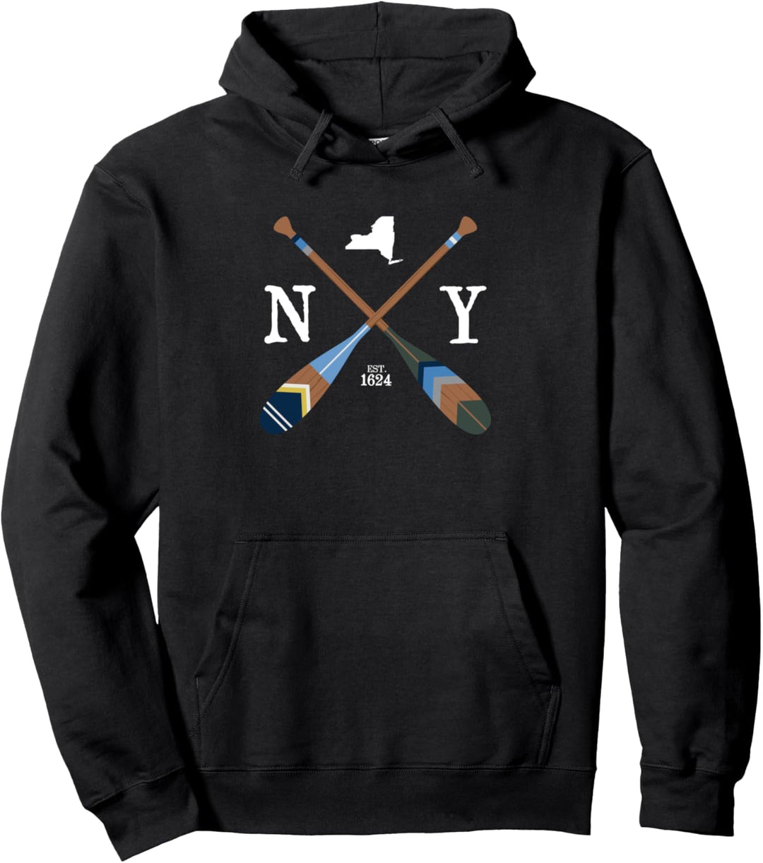 Paddle NY, New York Lake Leben gemalte Ruder Pullover Hoodie