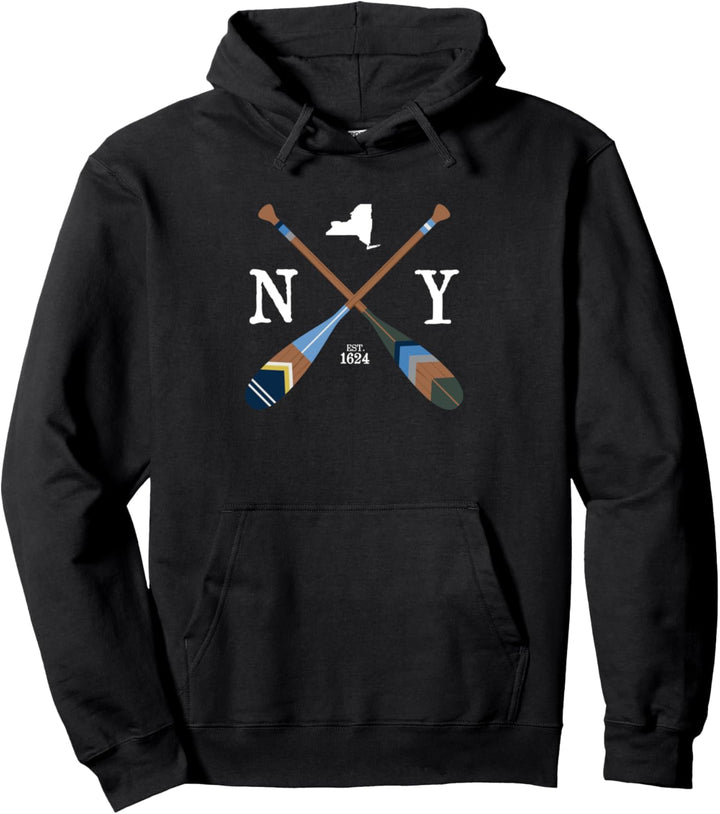 Paddle NY, New York Lake Leben gemalte Ruder Pullover Hoodie