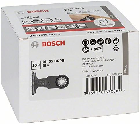Bosch Professional Tauchsägeblatt Hartholz (10 Stück, für Multifunktionswerkzeug Starlock) AII 65 BS