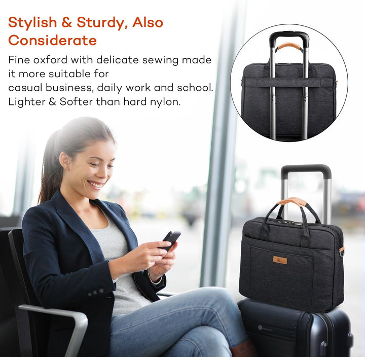 E-Tree Laptop Sleeve Handbag Shockproof Laptop Shoulder Bag Messenger Computer Carrying Case Briefca