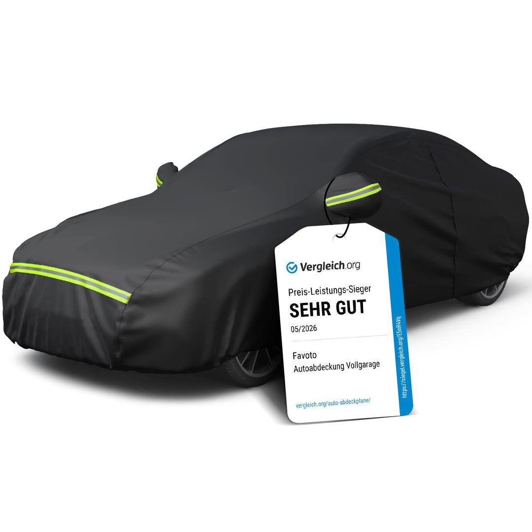 Favoto Autoabdeckung Winter Vollgarage Auto Abdeckplane Staubdicht Wasserdicht Autohülle Autoplane C