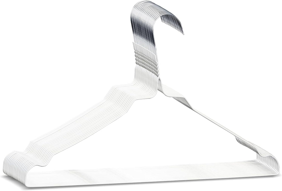 Drahtbügel Kleiderbügel aus Metall 100 Stück Weiss Metallkleiderbügel Set Drahtkleiderbügel Metall D