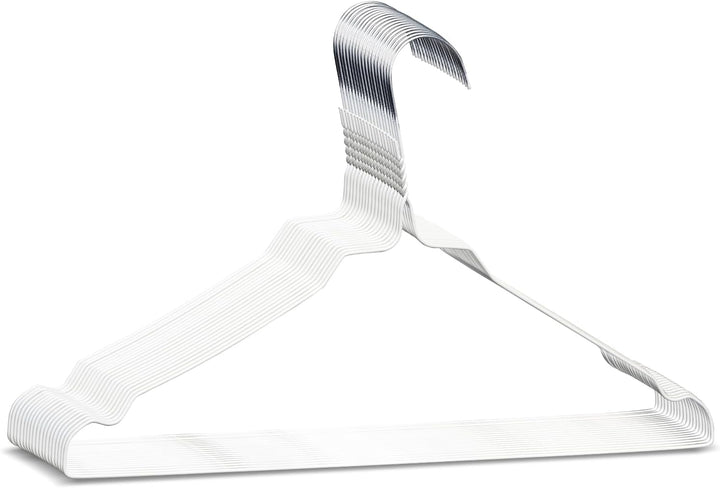 Drahtbügel Kleiderbügel aus Metall 100 Stück Weiss Metallkleiderbügel Set Drahtkleiderbügel Metall D