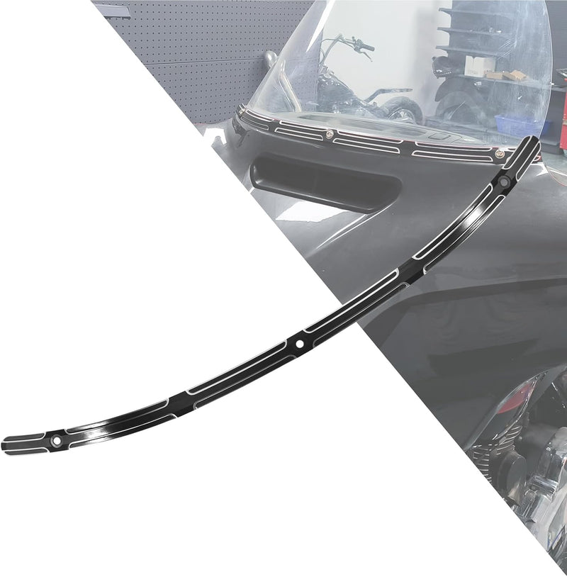 HDBUBALUS Motorrad CNC Slot Track Styling Windschutzscheibe Verkleidung für Harley 2014–2016 Touring