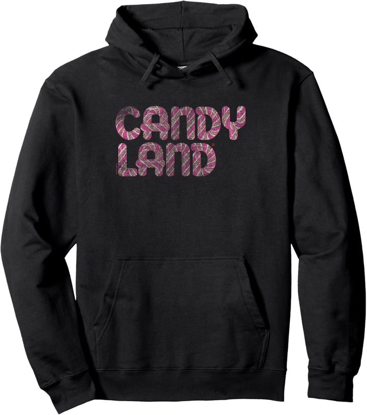 Candy Land Distressed Logo Stacked Pullover Hoodie