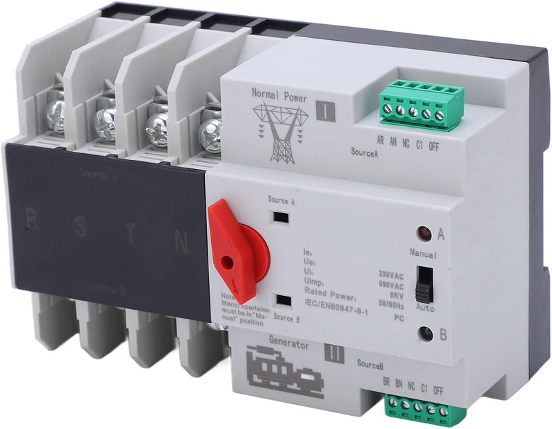 4P Dual Power Automatic Transfer Switch Unterbrechungsfreier Transferschalter AC230V(100A), 100A