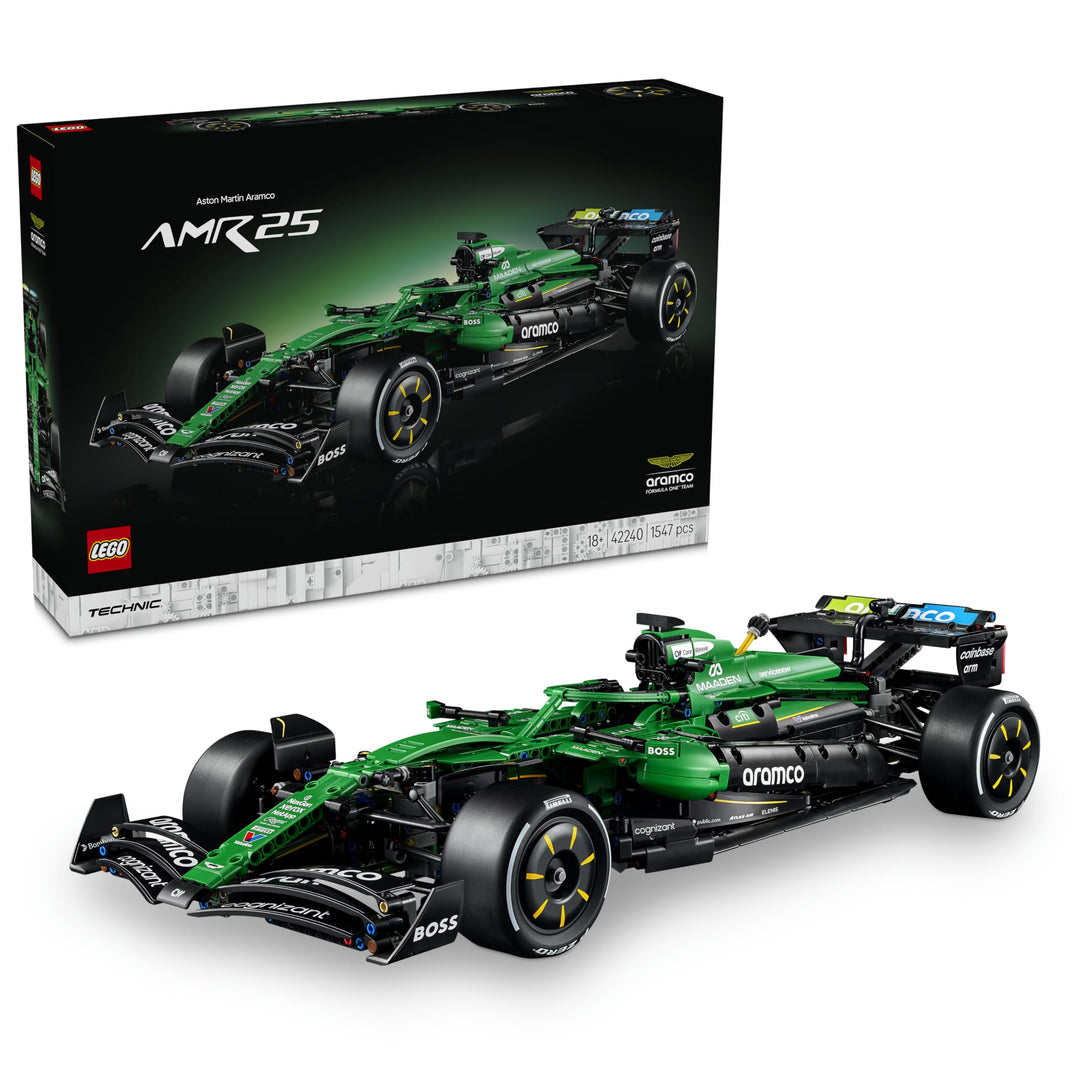 LEGO Technic Aston Martin Aramco AMR25 Formel 1 Rennwagen - Modellbau für Erwachsene - Rennauto mit