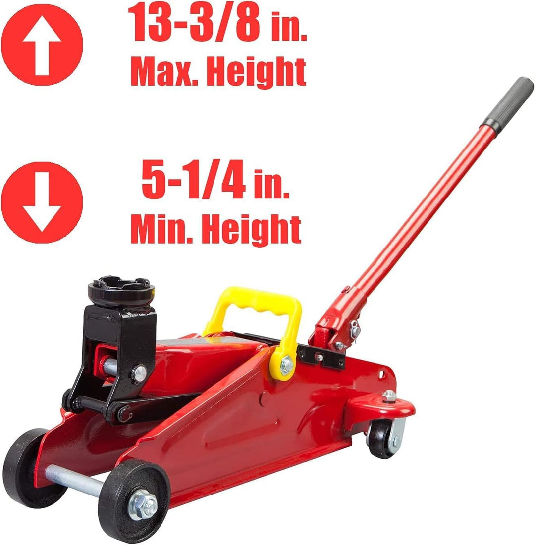 BIG RED Torin T82012 Hydraulischer Wagenheber mit Blasformtragebox, Kapazität 2 Tonnen (1,8 kg), Rot
