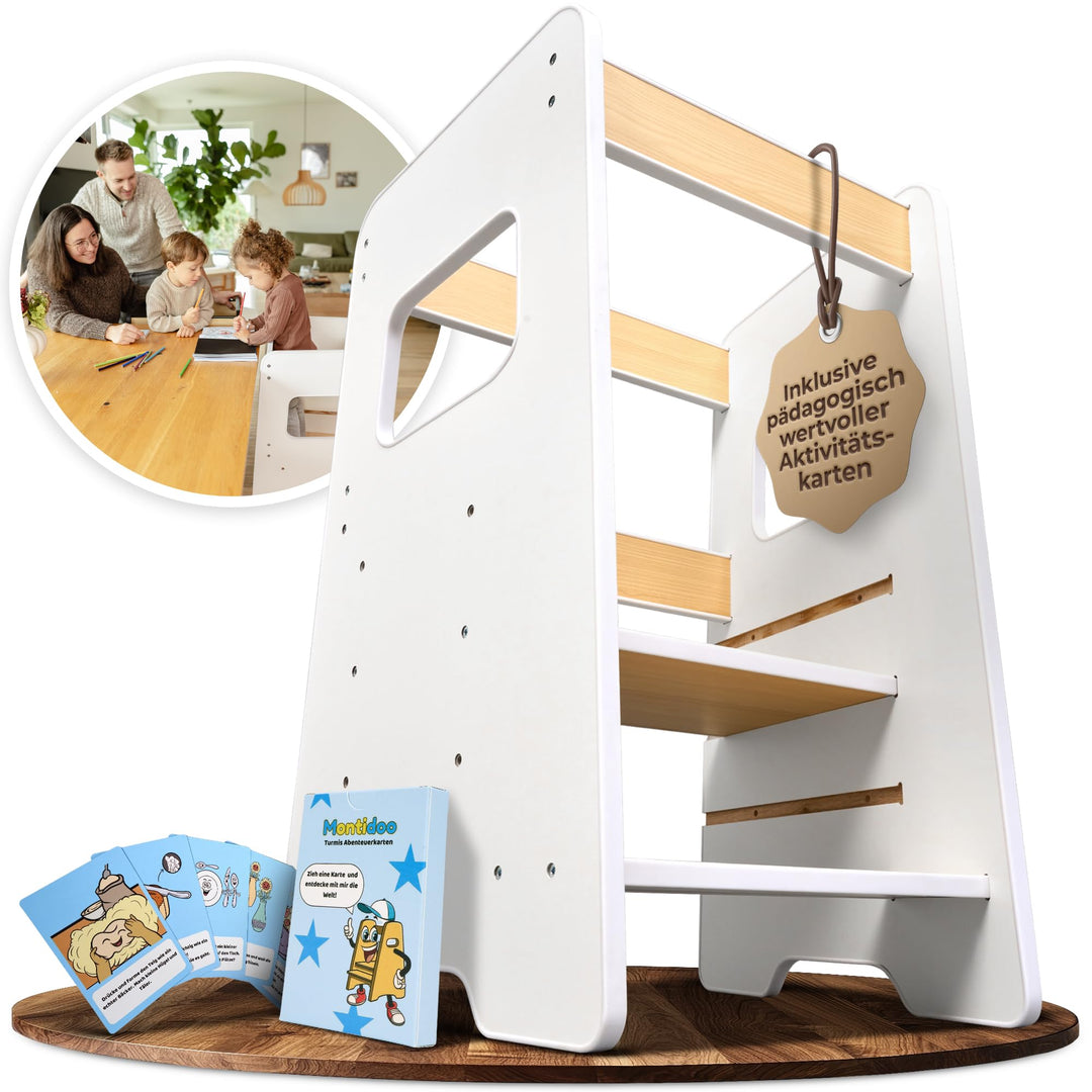 Lernturm für Kinder ab 1 Jahr – Mit Aktivitätskarten für echte Nutzung im Alltag, sicherer Learning
