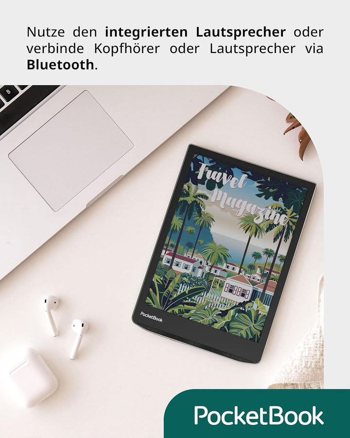 PocketBook e-Book Reader 'InkPad Color 3' (deutsche Version) 32 GB Speicher, IPX8, Bluetooth, Lautsp