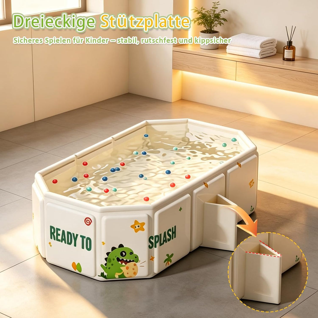 Faltbare Badewanne für Kinder &amp; Babys von 0–6 Jahren Platzsparend und Leicht, Kinderplanschbecken fü
