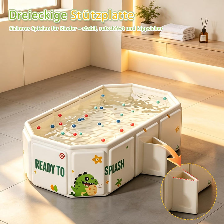 Faltbare Badewanne für Kinder &amp; Babys von 0–6 Jahren Platzsparend und Leicht, Kinderplanschbecken fü