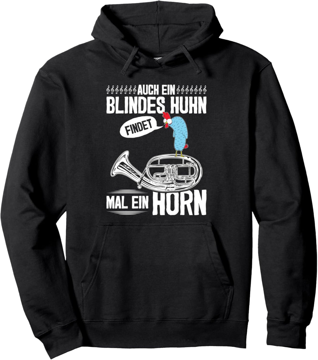 Tenorhorn Musikinstrument Blindes Huhn, Lustiges Tenoristen Pullover Hoodie