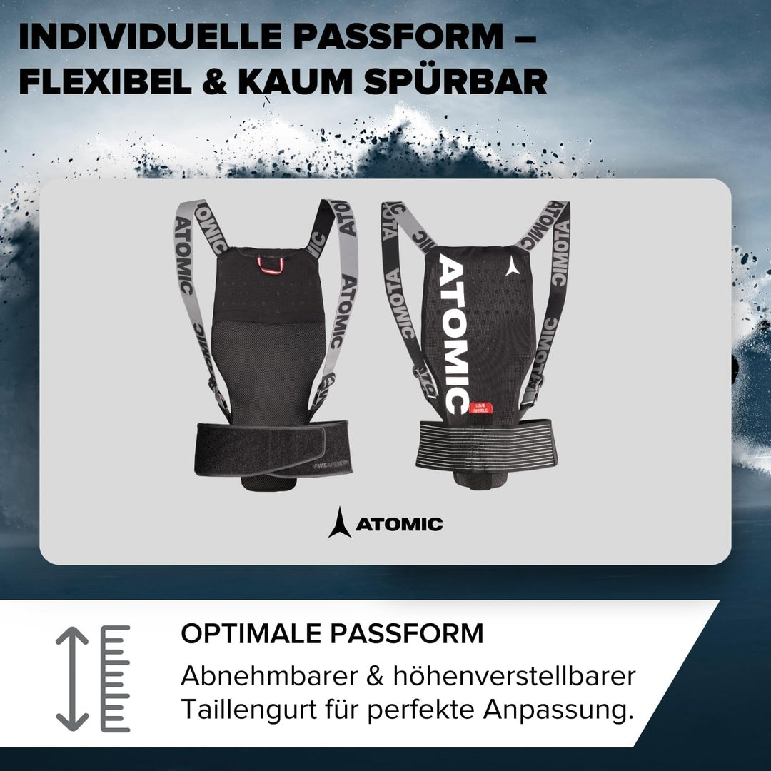 ATOMIC Live Shield Ski-Rückenprotektor XS Schwarz, XS Schwarz
