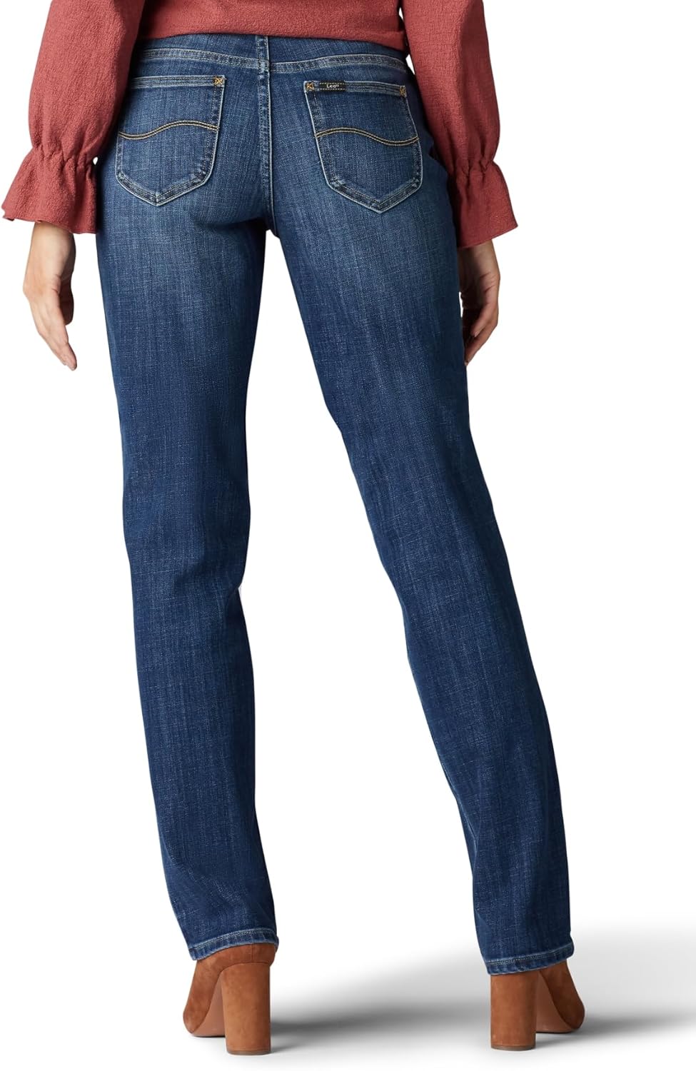 Lee Damen Relaxed Fit Straight Leg Jeans, Jaded, 50 Long