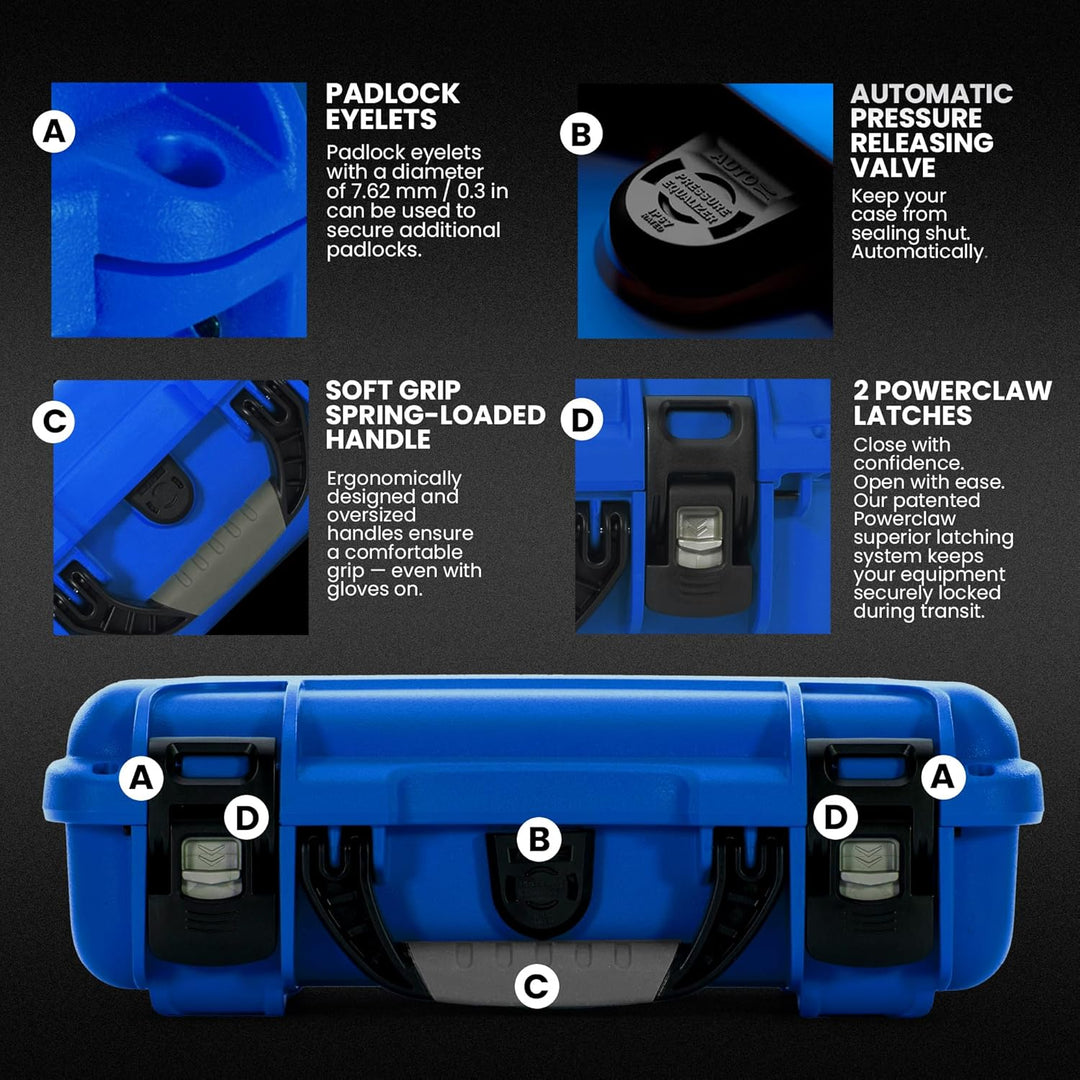 Nanuk 909 wasserdichte Hartschalenkoffer - Blau Blau leer, Blau leer