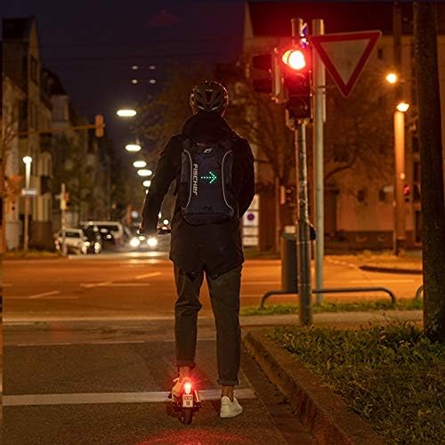 FISCHER Rucksack mit Blinkfunktion, für Fahrrad, E-Scooter, Roller & Freizeit, LED Blinker für mehr
