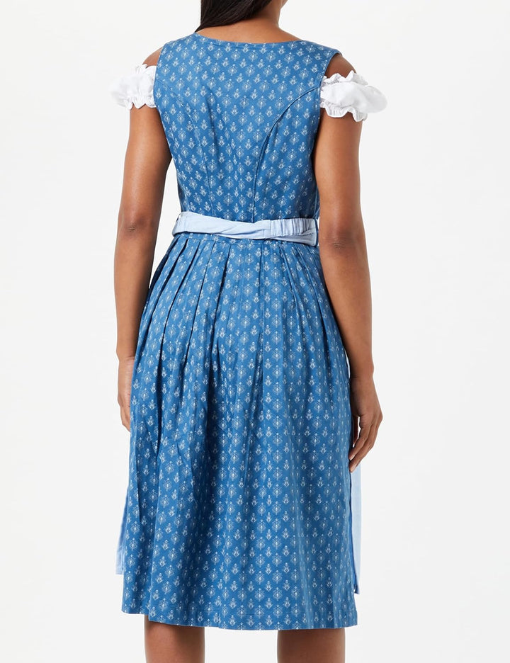 Stockerpoint Damen Dirndl Fanny Kleid für besondere Anlässe 40 Dunkelblau, 40 Dunkelblau