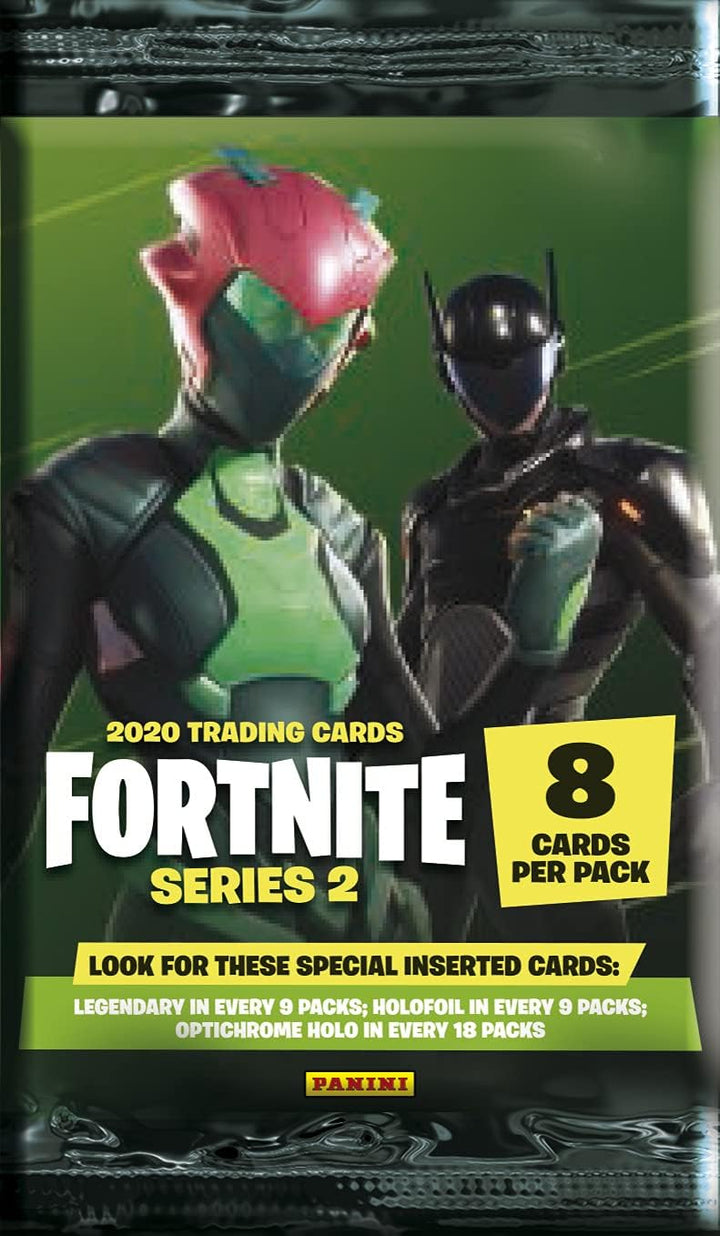 Fortnite Trading Card Series 2 Box DA 18 Bustine Briefumschläge, Grün (Panini Spanien)