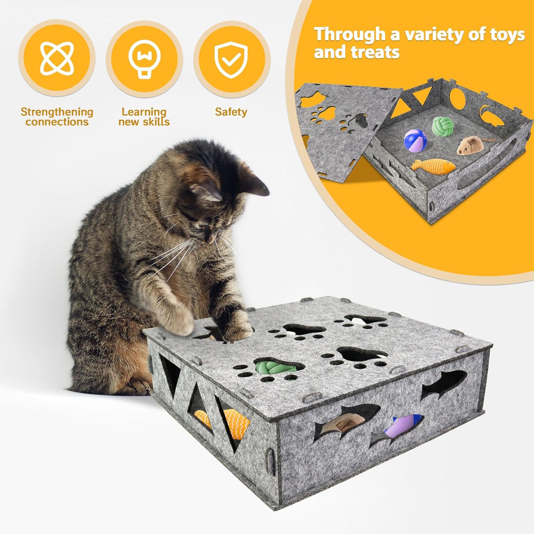 30 * 30 * 10CM Interaktives Katzenspielzeug Filz-Katzenspielzeug，Katzenspielzeug Interaktiv Katzen Z