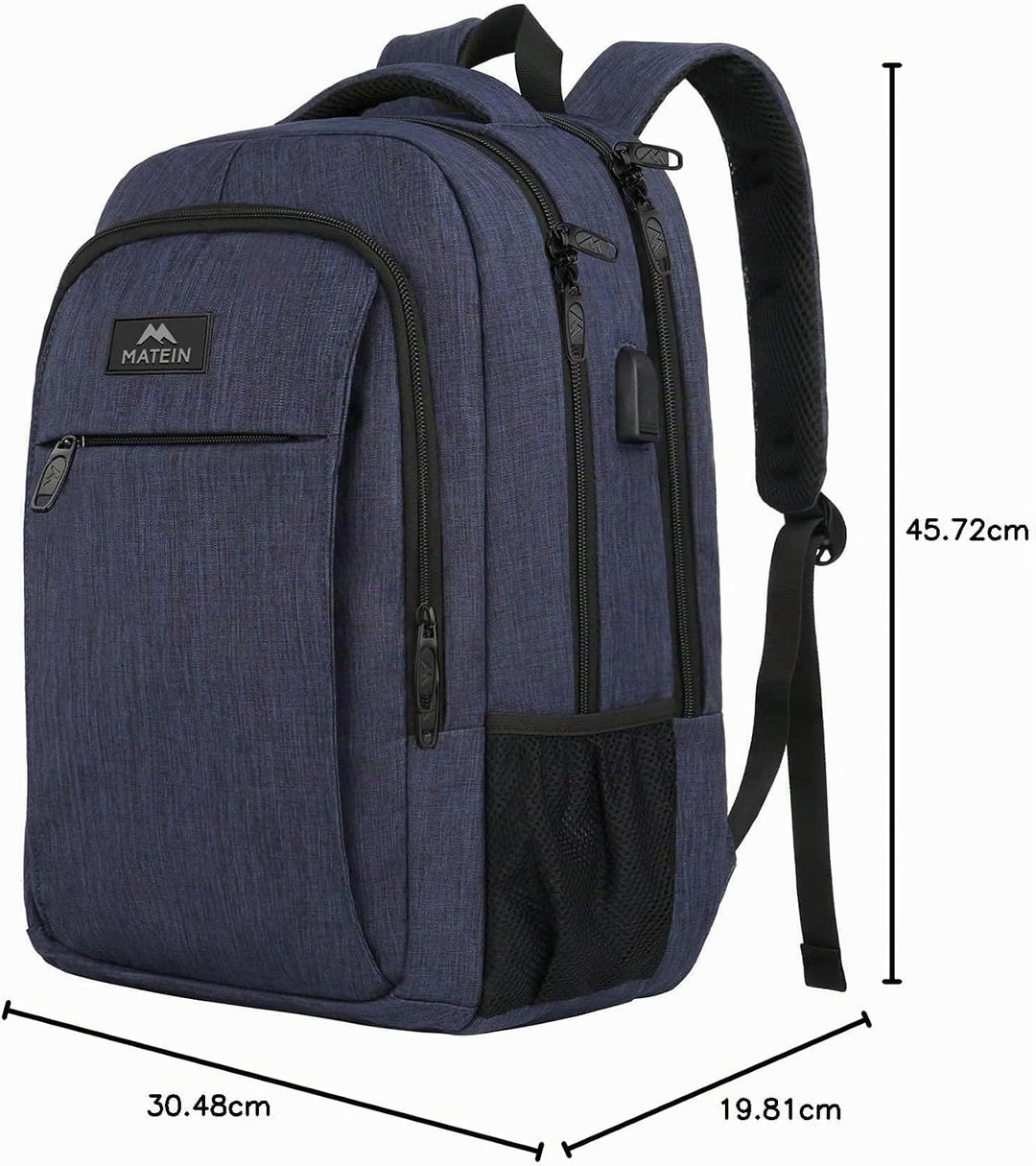 MATEIN Schulrucksack 15,6 Zoll Laptop Notebook Rucksack Backpack Schultasche für Männer mit USB Lade