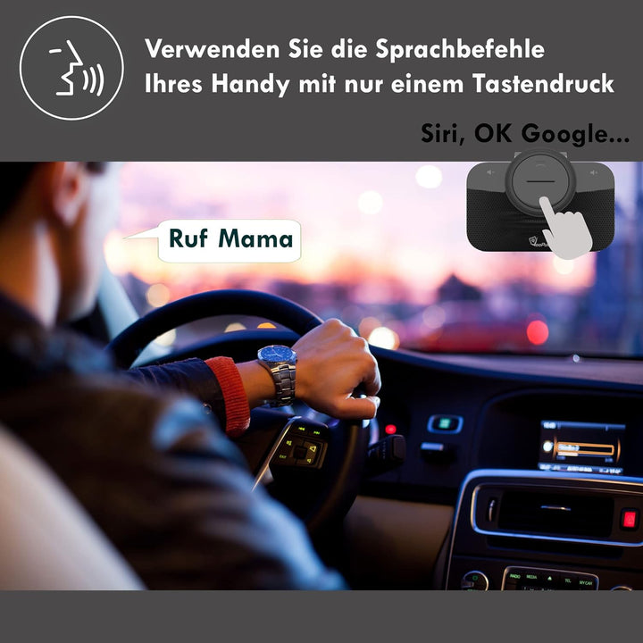 Freisprecheinrichtung Bluetooth Freisprechanlage VeoPulse B-PRO 2 mit Licht und automatischem Anschl