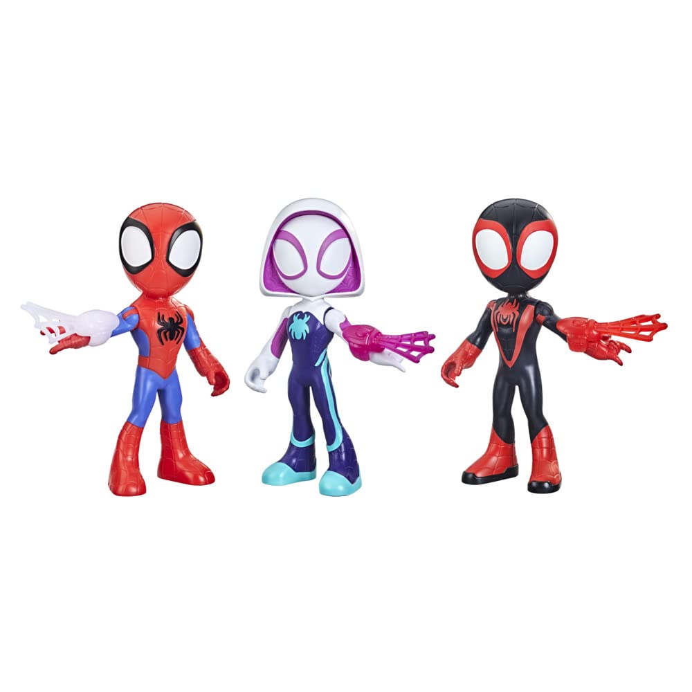 Marvel Spidey and His Amazing Friends Supersized Hero 22.5-cm Action Figures 3-Pack MEGA MULTIPACK,