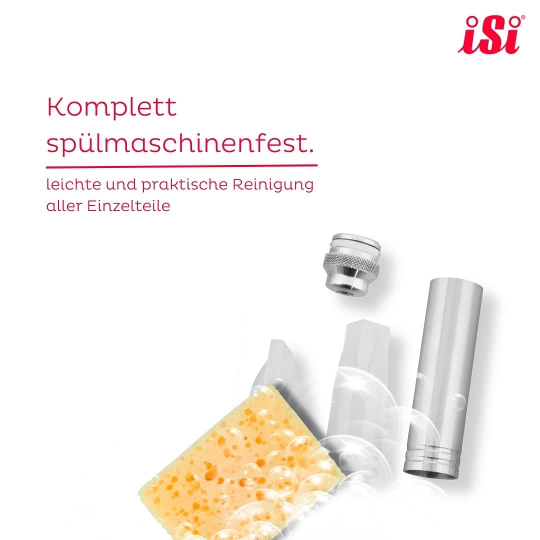 iSi 2715 Dekorationstüllen, 3-teilig + Adapter, Spritztüllen Set, Für Formen und Muster am Teller, Z