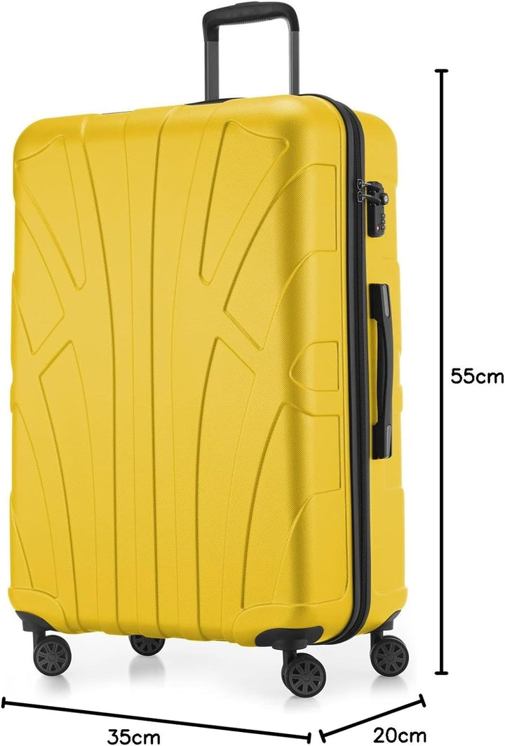 suitline - Handgepäck Hartschalen-Koffer Koffer Trolley Rollkoffer Reisekoffer, TSA, 55 cm, ca. 34 L