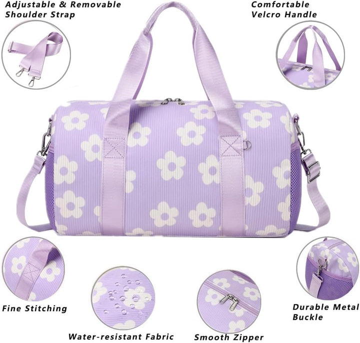 Sporttasche Kinder Mädchen Tanztasche Kinder Balletttasche Corduroy Handtasche Geschenk für Mädchen