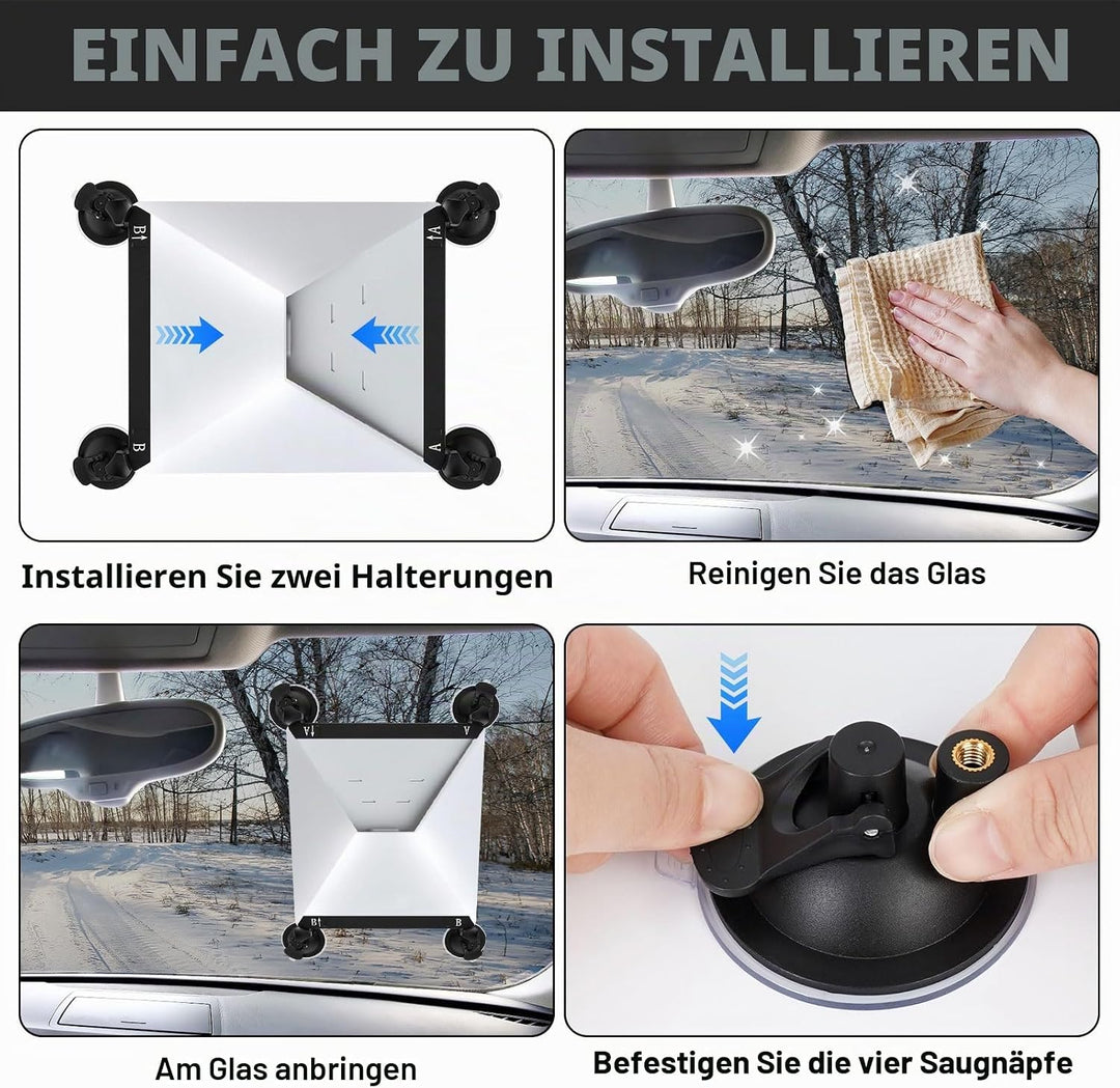 Hossom Starlink Mini Autohalterung, Starlink Halterung Sicherheitshalterung für Fenster und Glas, St