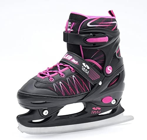 SMJ sport Kinder Mädchen 2IN1 Inlineskates Schlittschuhe Verstellbar Inliner ABEC7 LEA 26-29, 26-29