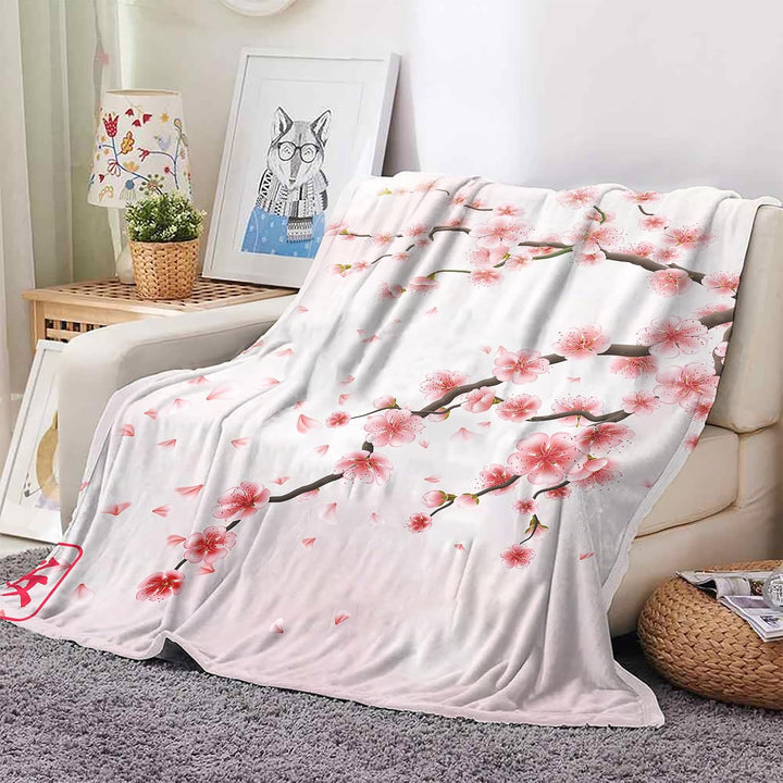 Japanische Kuscheldecke Flanell Decke Japanische-Muster Fleecedecke Flauschig Weich und Warme, Japan