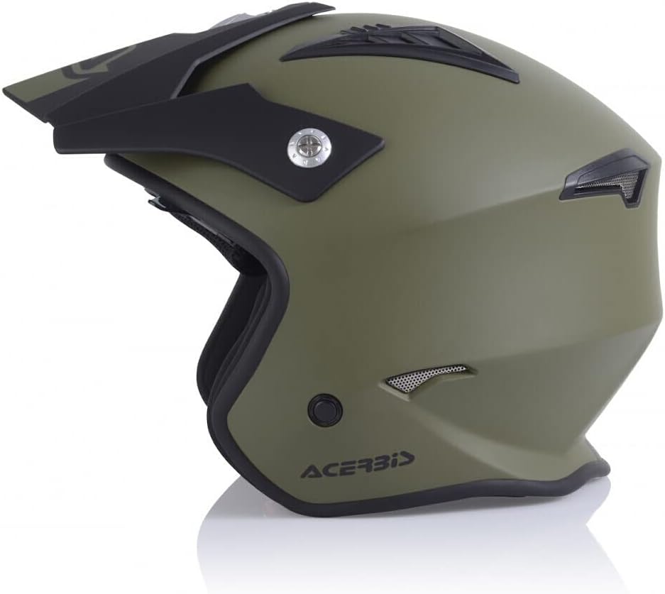 Acerbis Unisex-Adult Aria Jet Helmet, Oliv, XS