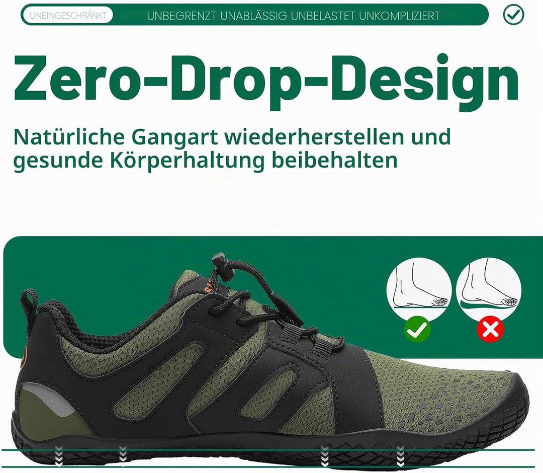 SAGUARO Herren Barfussschuhe Leicht Damen Traillaufschuhe rutschfeste Minimalistische Unisex Atmungs