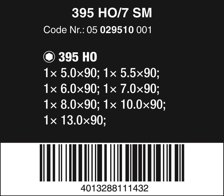 Wera Steckschlüssel-Schraubendrehersatz 395 HO/7 SM, 7-teilig, 05029510001 Single, Single