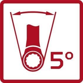 GEDORE red Doppelringratschenschlüssel gerade Form, metrisch Schlüsselweite 14 x 15 mm