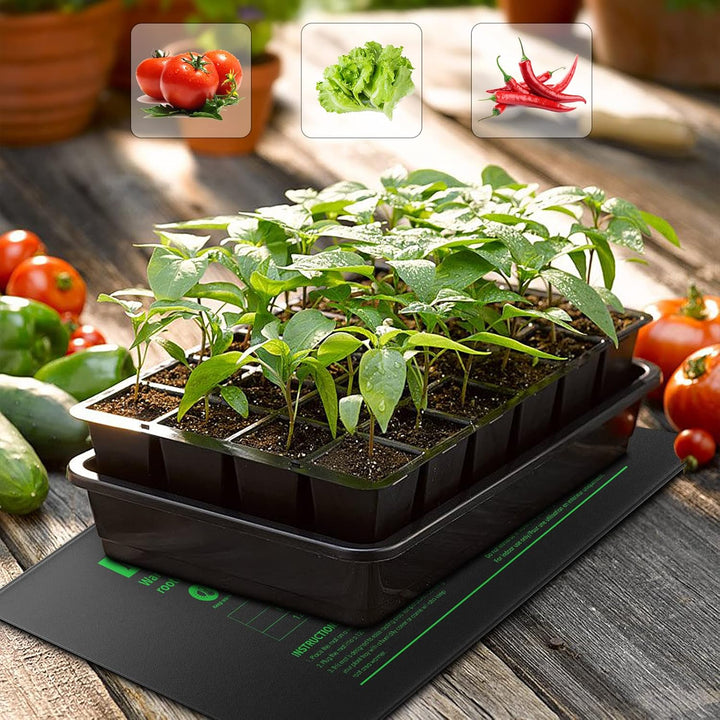 MARS HYDRO Heizmatte Pflanzen, Wärmematte Set mit Thermostatregler für Sämling Germination und Haust