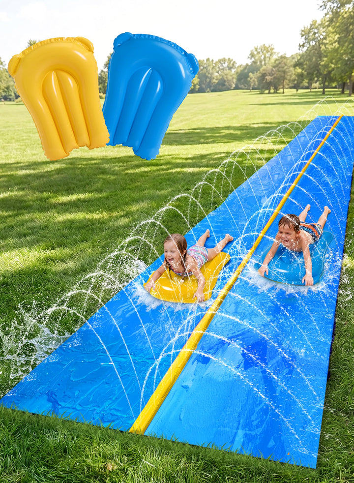 Sloosh riesige Wasserrutsche, 914cm x 183cm Rasen Wasserrutsche mit eingebautem Sprinkler und 2 Slip