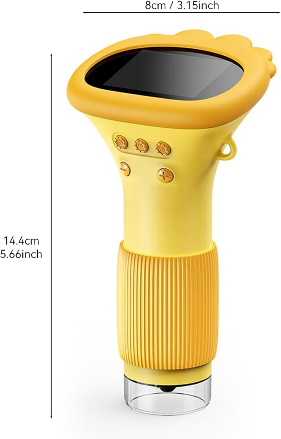 FTVOGUE Tragbares Mikroskop mit 1000-facher Vergrösserung und 8 LEDs, Echtzeit-HD-Bildgebung, Ideal