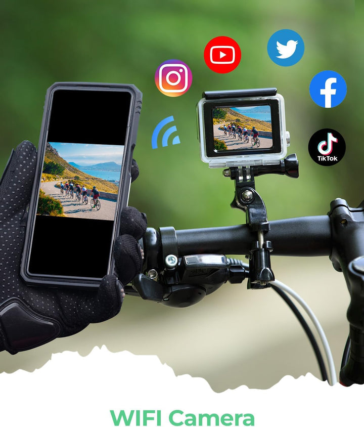 Yolansin 4K60fps Action Cam wasserdichte- 131ft/40m Unterwasserkamera EIS, WiFi Kamera 170°Winkel Sp