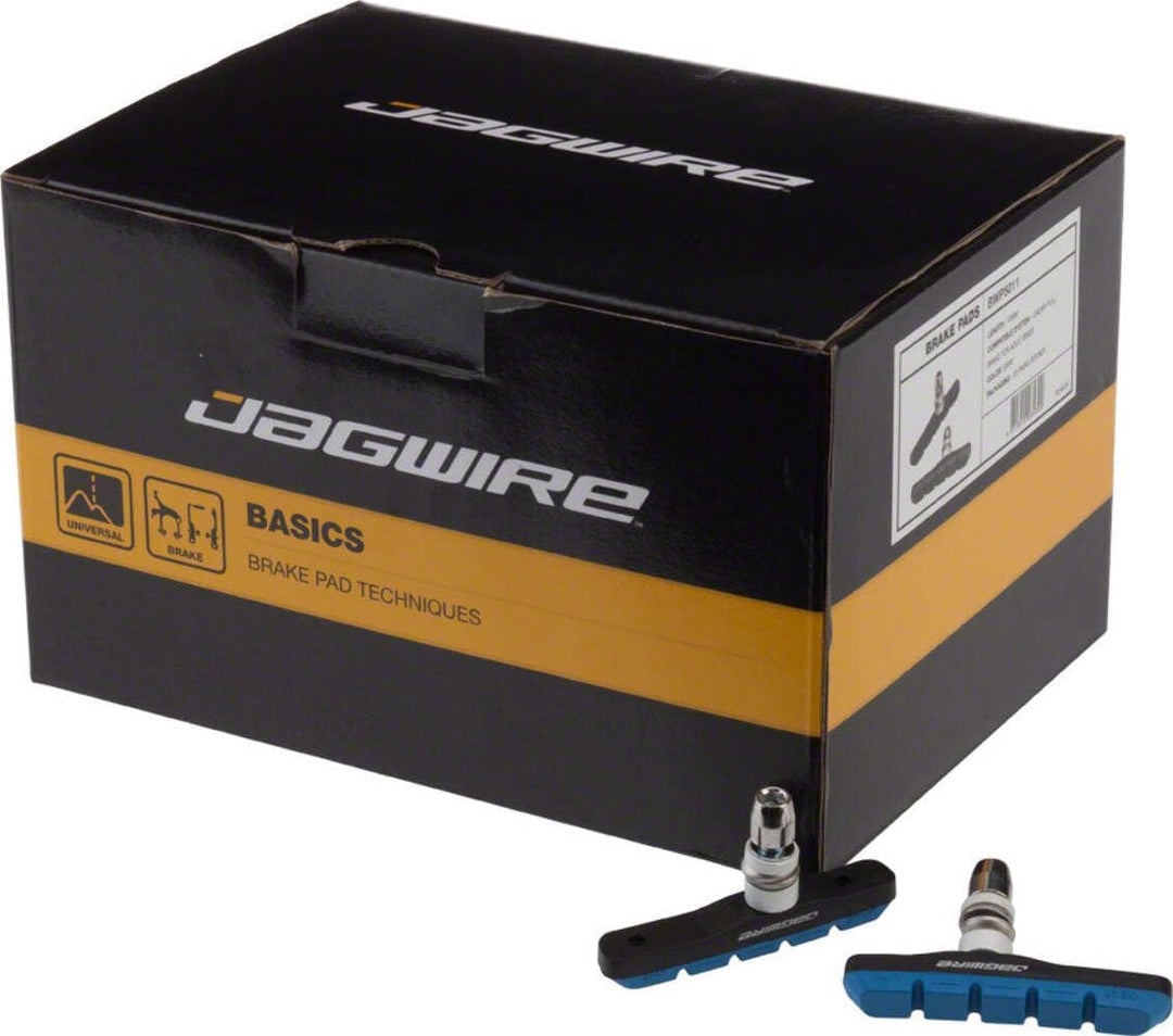 Jagwire Scheibenbremsbeläge, Mountain Sport Bremsschuh V-Brake auf Alufelge, 25 Stück Blau - blau, B