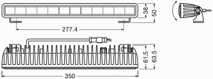 OSRAM LIGHTBAR SX300-CB, LED Zusatzscheinwerfer für Nah- und Fernlicht, Combo, 2600 Lumen, Lichtstra