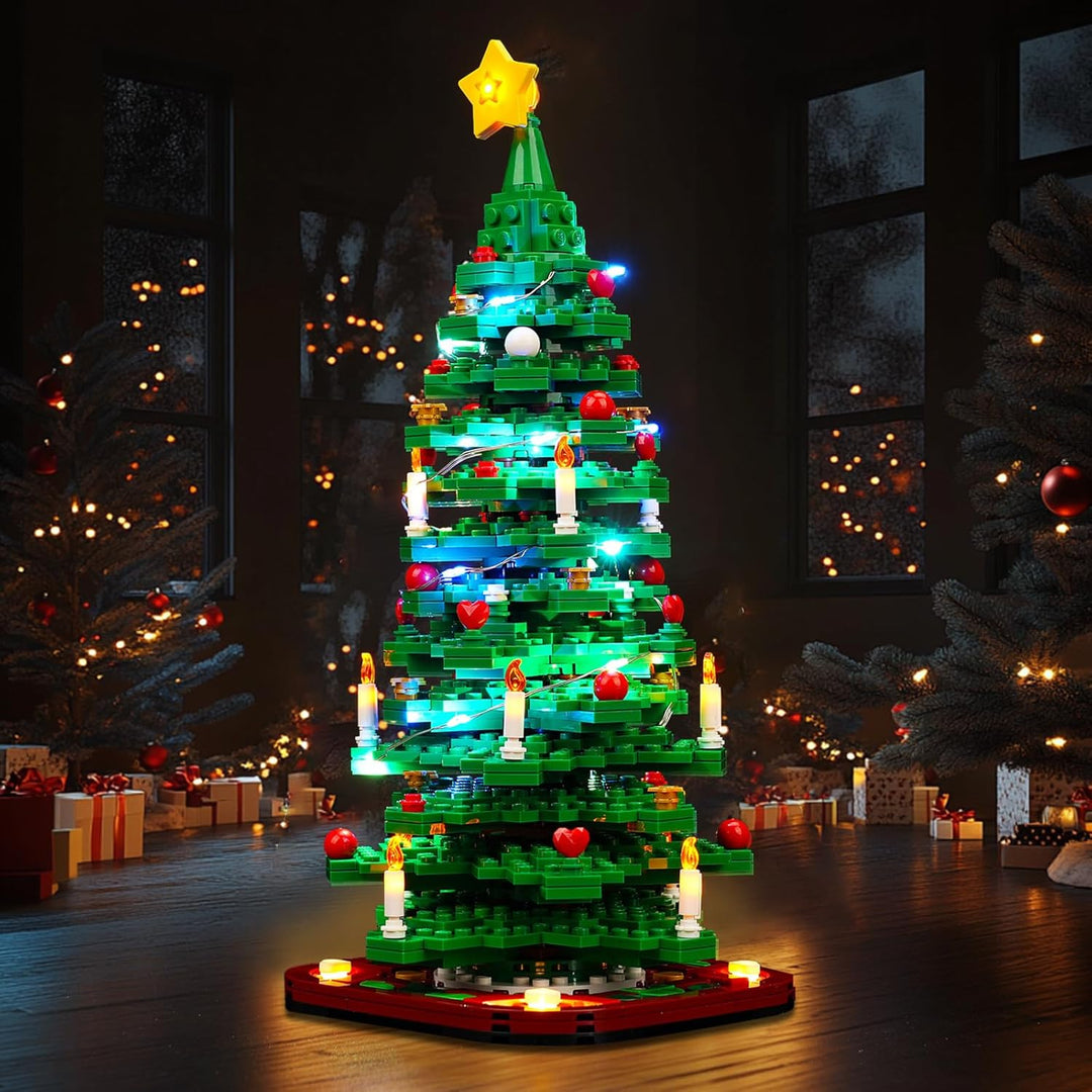 BrickBling Update Version Led Licht Set Kompatibel mit Lego Weihnachtsbaum (Kein Modell), Dekoration