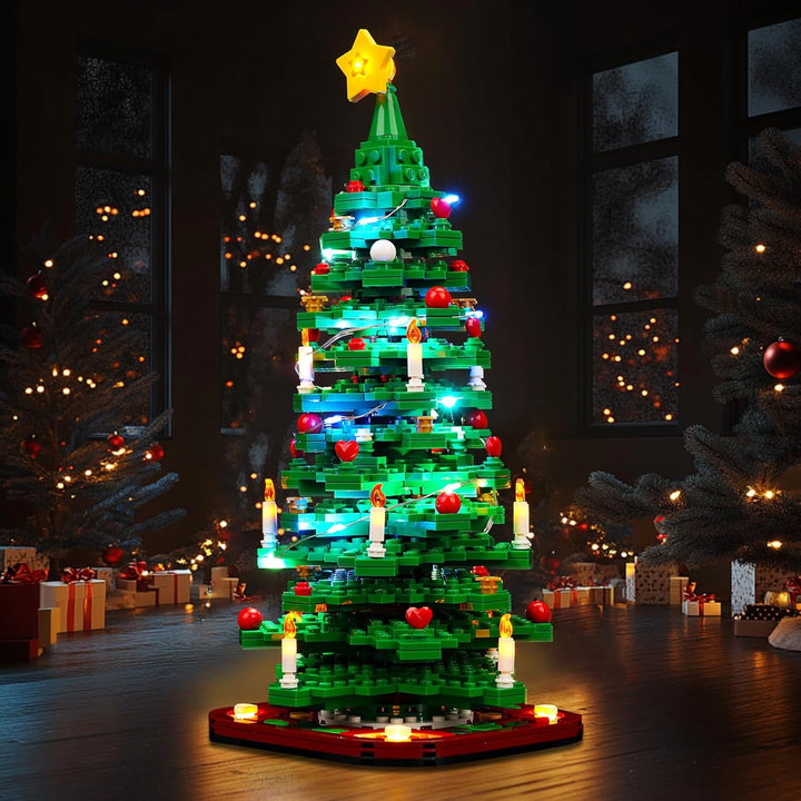 BrickBling Update Version Led Licht Set Kompatibel mit Lego Weihnachtsbaum (Kein Modell), Dekoration