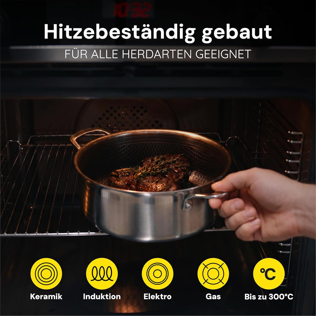 MISO Diamond Dust Keramisch Non-Stick Topf 20 cm (3 L) | Induktion – Perfekte Wärmeverteilung, 100%