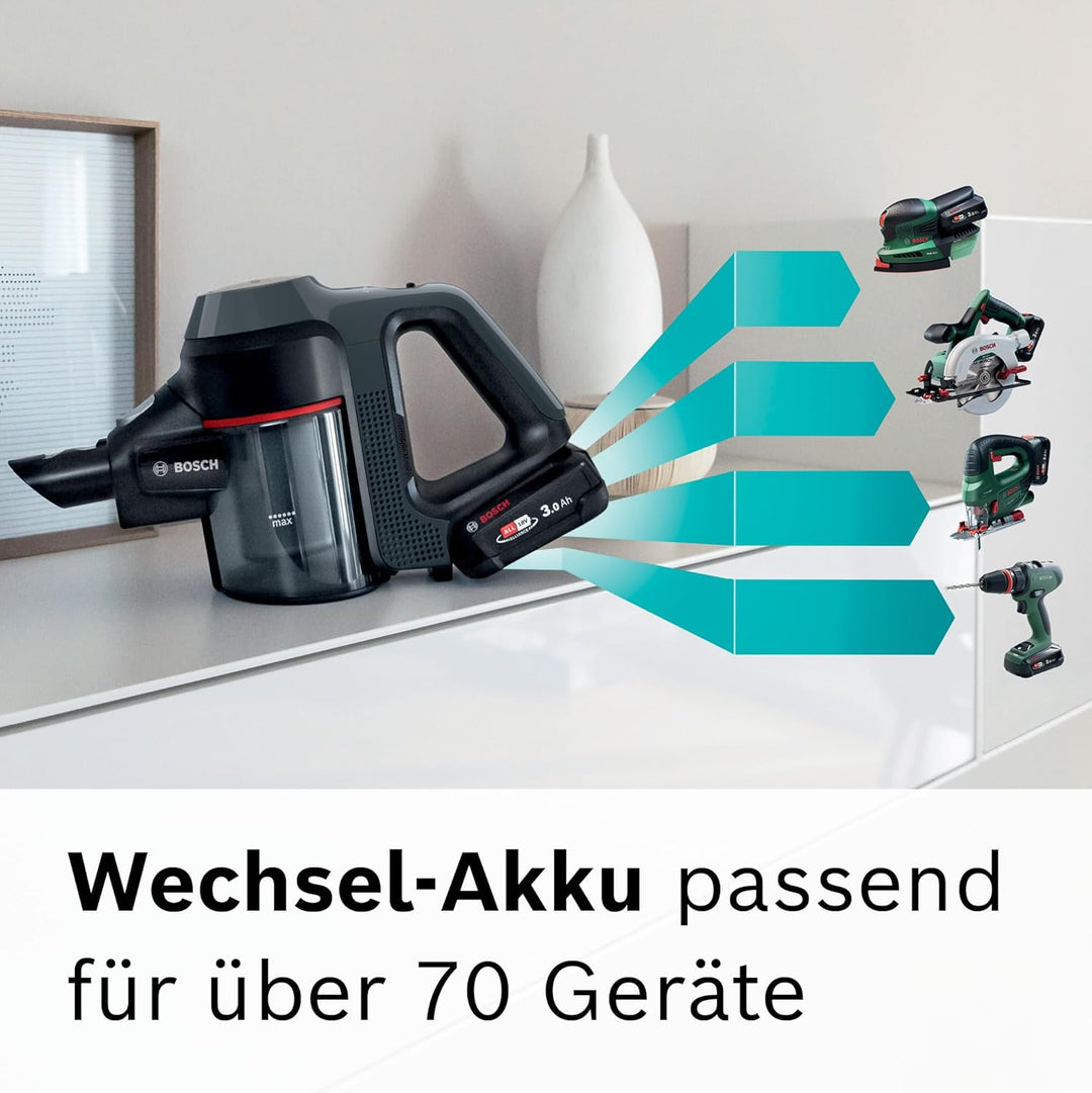 Bosch Akku-Staubsauger Unlimited 7 BCS711A, kabelloser Handstaubsauger, beutellos, Wechselakku, Knic