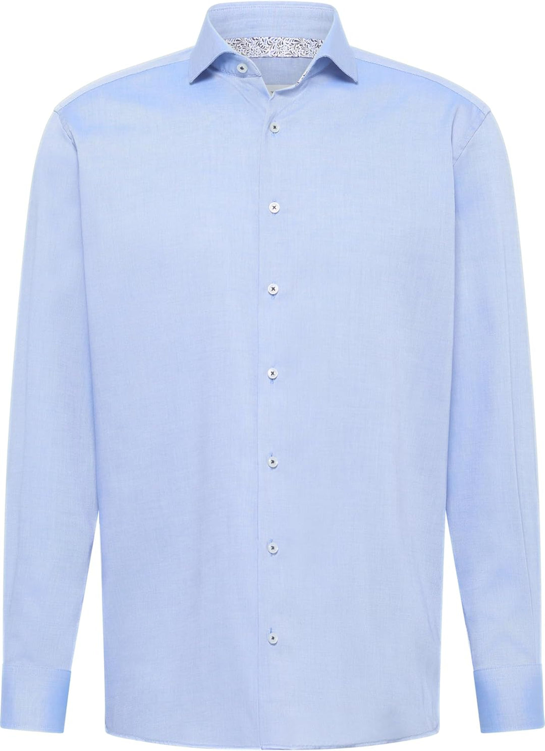 ETERNA Male Strukturhemd Comfort FIT Normal 43 Blau, Normal 43 Blau