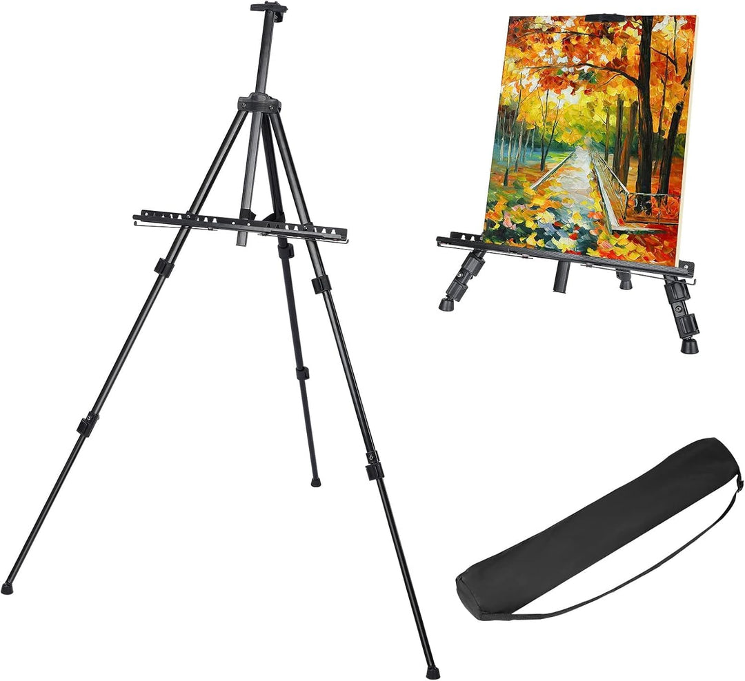 Aluminium Staffelei 50-167cm, Atelierstaffelei Verstellbare Standstaffelei Feldstaffelei, Mit Tasche